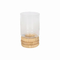 WINDLICHT Klar, Naturfarben 14/24 cm  - Klar/Naturfarben, Basics, Glas/Naturmaterialien (14/24cm) - Ambia Home