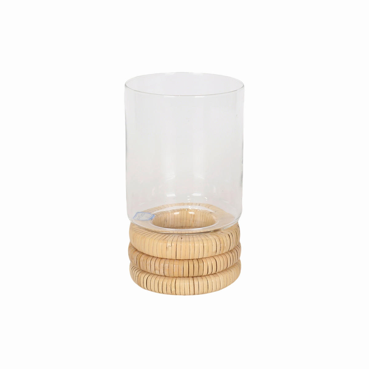 WINDLICHT Klar, Naturfarben 14/24 cm  - Klar/Naturfarben, Basics, Glas/Naturmaterialien (14/24cm) - Ambia Home