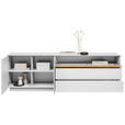 LOWBOARD Triest  in 207/69/42 cm  - Eichefarben/Weiß, Design, Glas/Holz (207/69/42cm) - Novel