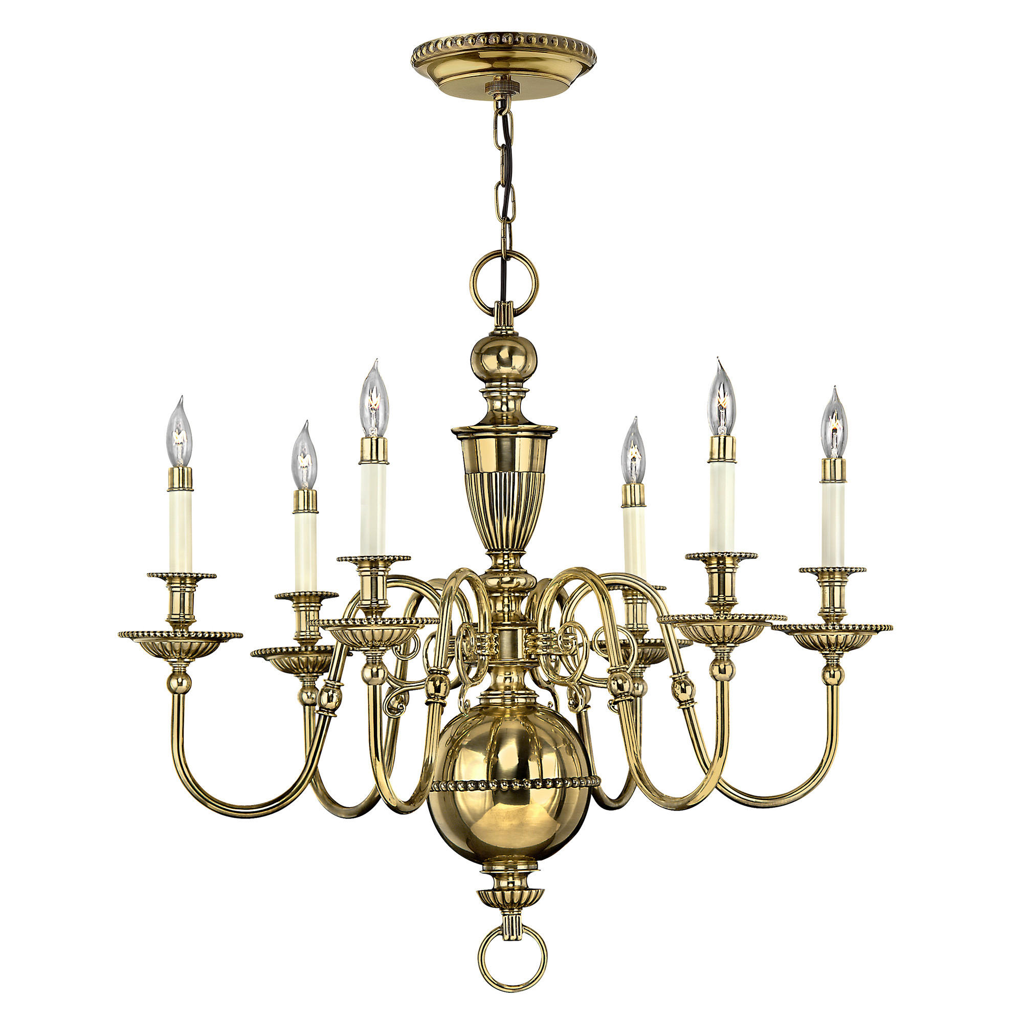 TAKKRONA Cambridge 81/104 cm  - mässingsfärgad, Romantik / Lanthus, metall (81/104cm) - Elstead Lighting