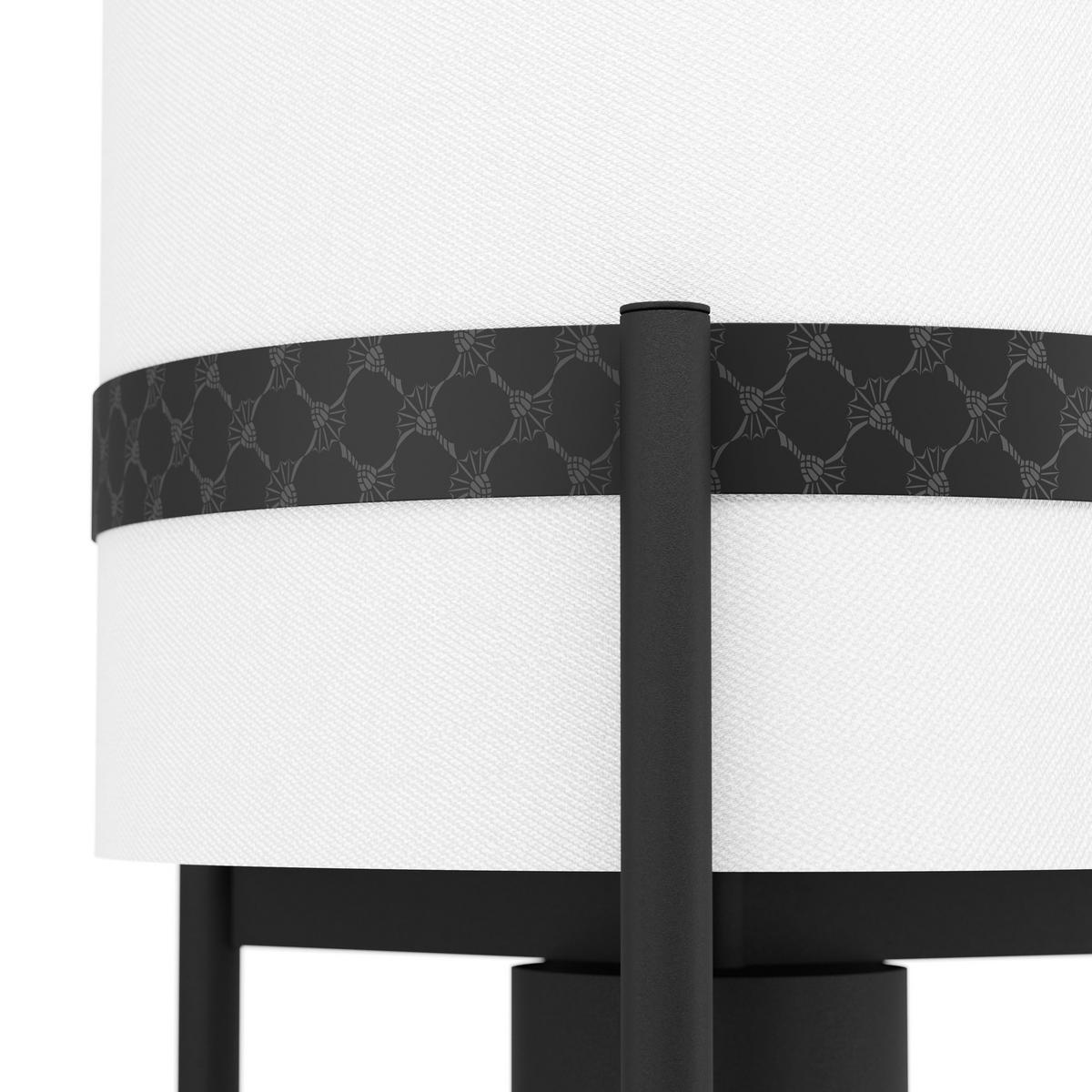 STOLNÍ LAMPA, E27, 21,5/52 cm  - bílá/černá, Lifestyle, kov/textil (21,5/52cm) - Joop!