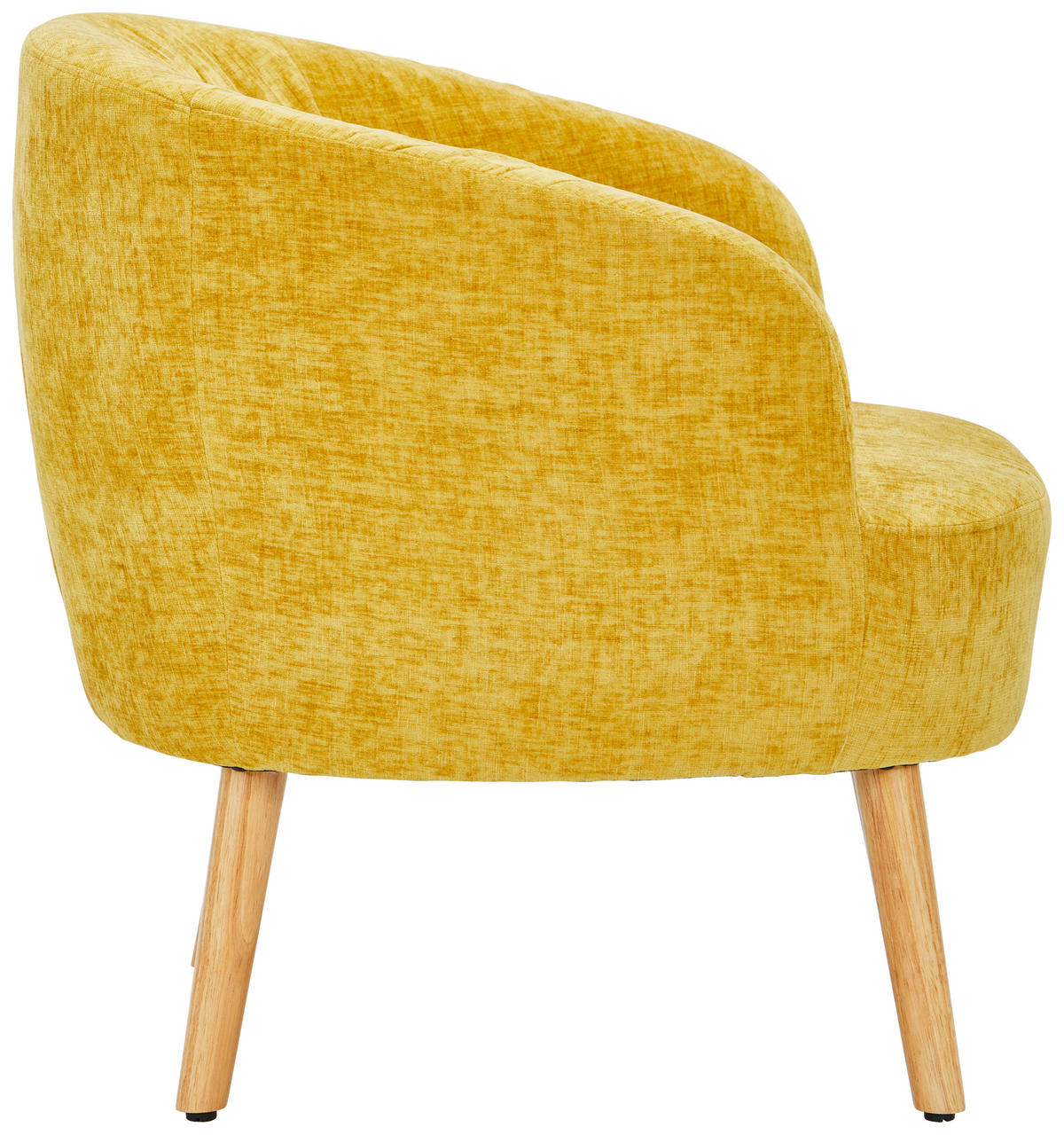 COCKTAILSESSEL Flachgewebe Ecru, Gelb    - Ecru/Gelb, Design, Holz/Textil (72/71/74cm) - MID.YOU
