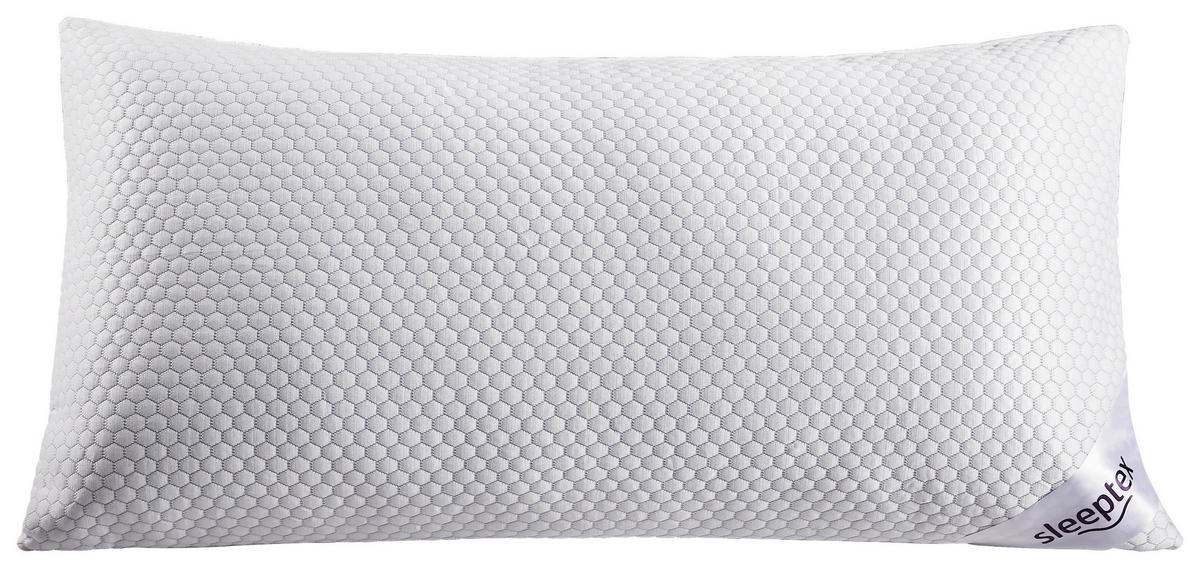 NACKENSTÜTZKISSEN  40/80 cm  - Weiß/Hellblau, KONVENTIONELL, Textil (40/80cm) - Sleeptex