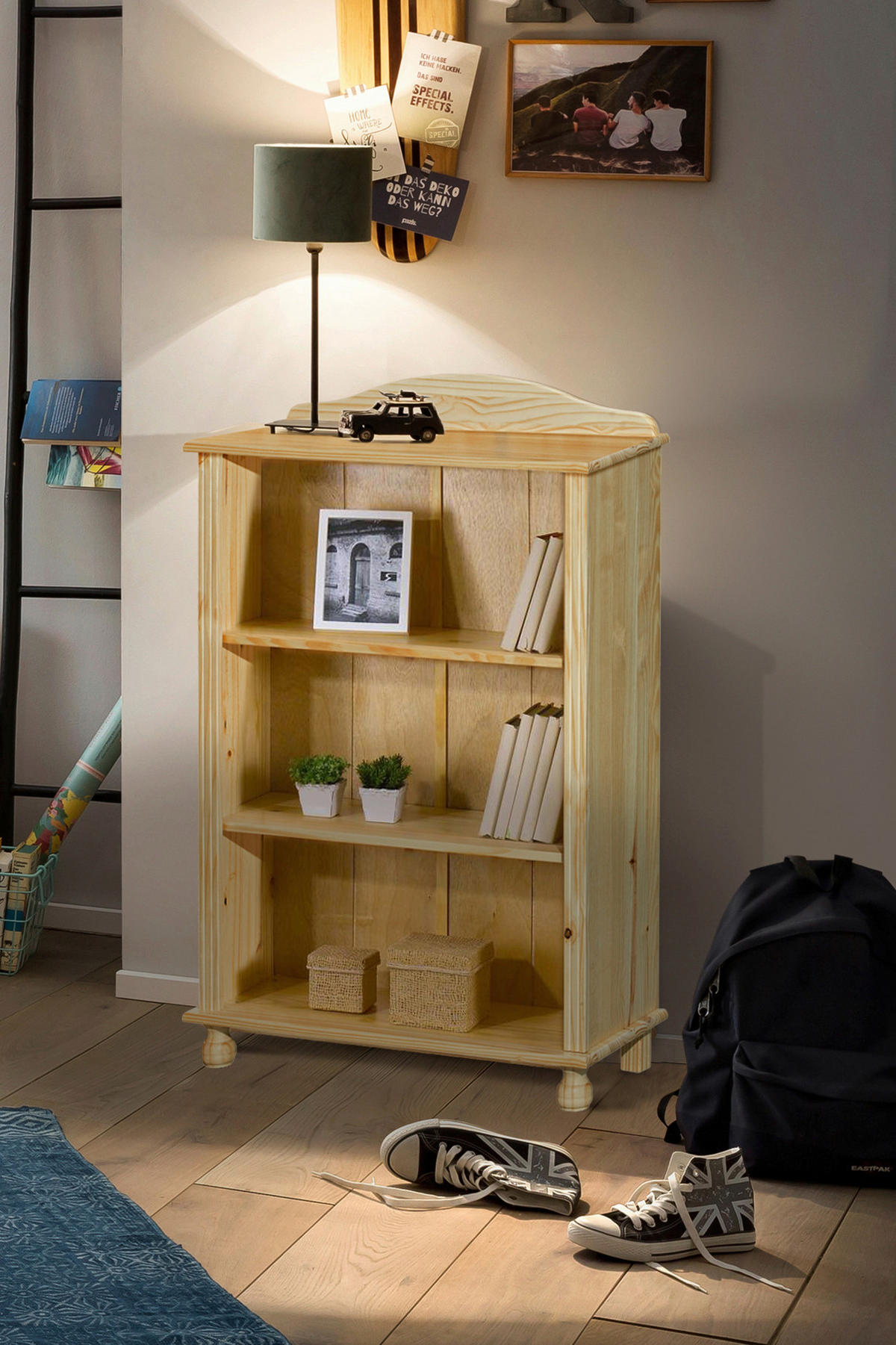 REGAL Kiefer massiv Naturfarben  - Naturfarben, Natur, Holz (77/116/30cm) - Livetastic