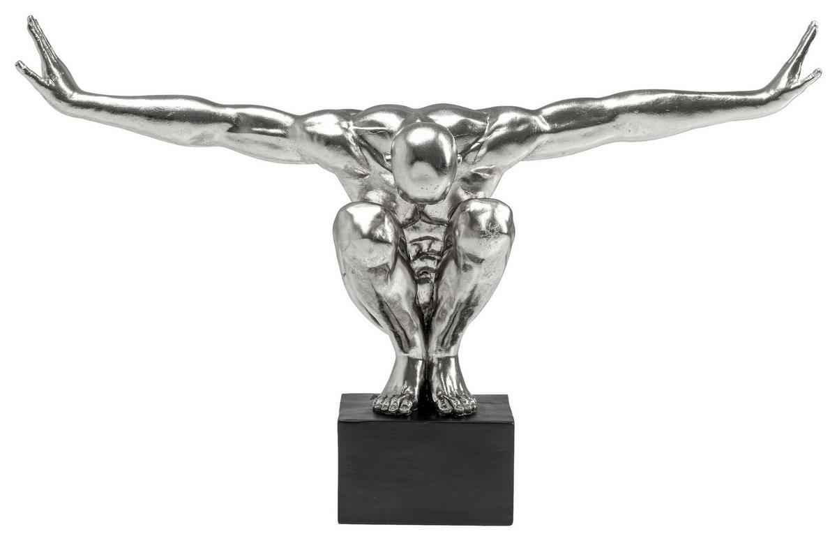 SKULPTUR - Silberfarben/Schwarz, Design, Kunststoff (100/64/31cm) - Kare-Design