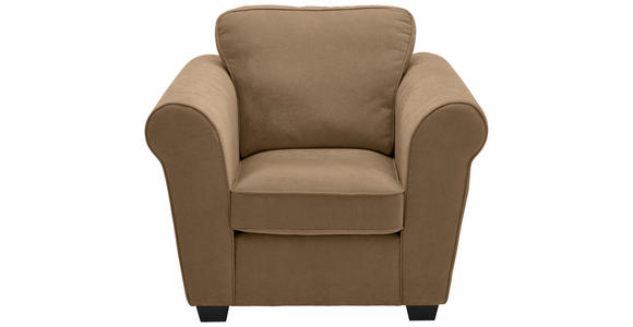 SESSEL in Chenille Goldbraun  - Goldbraun/Schwarz, KONVENTIONELL, Kunststoff/Textil (106/88/86cm) - Carryhome