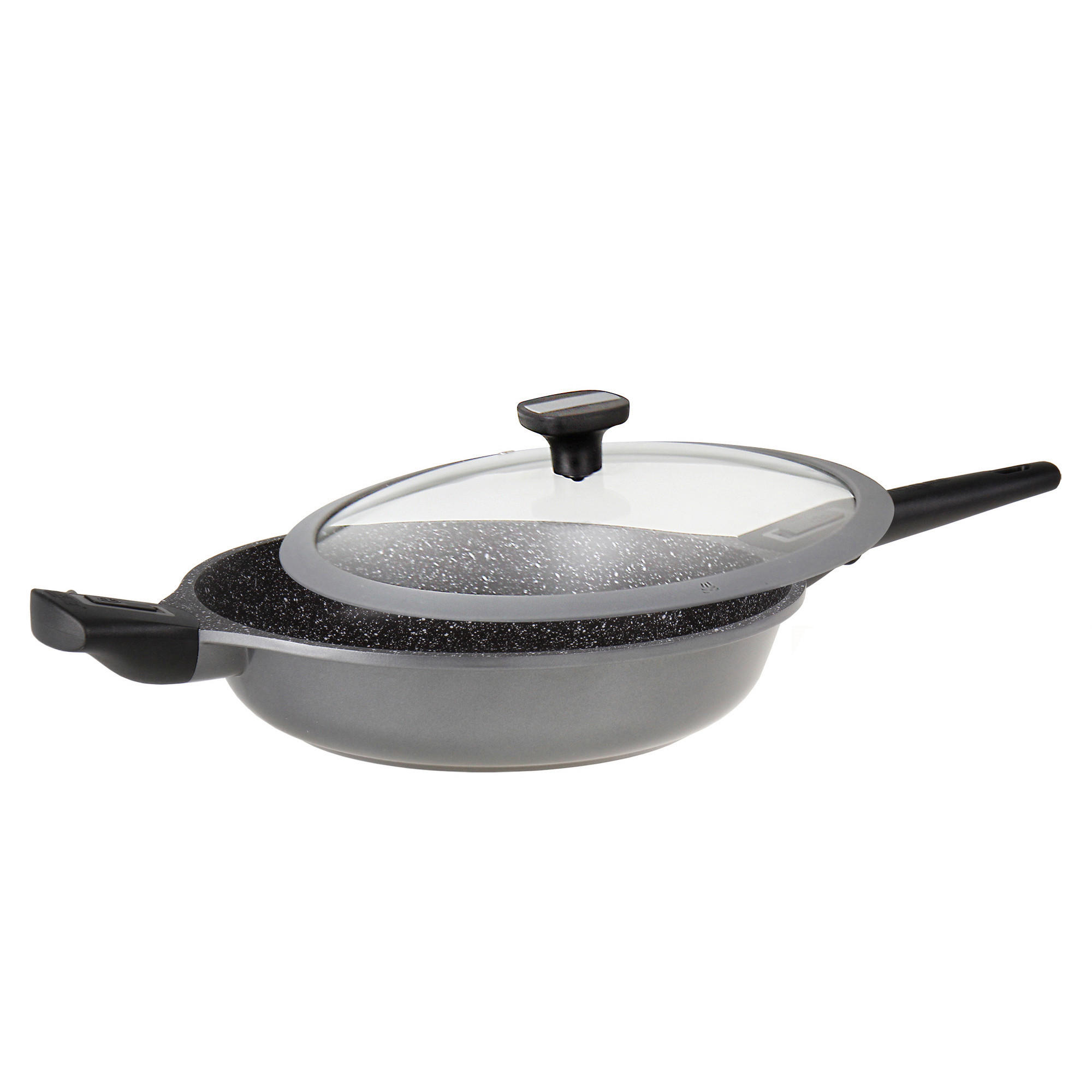 SCHMORPFANNE 28 cm  - Anthrazit, Basics, Glas/Metall (28cm) - Stoneline
