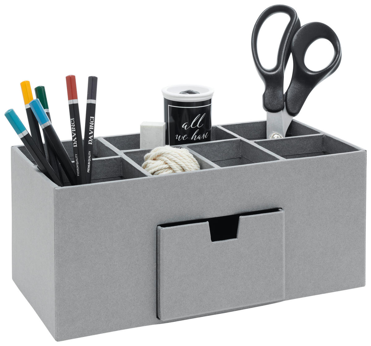 TISCHORGANIZER  - Grau, Basics, Karton/Papier (24/12/10cm)