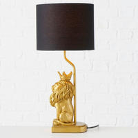 SVJETILJKA STOLNA  - zlatne boje/crna, Trend, tekstil/plastika (23/51cm)