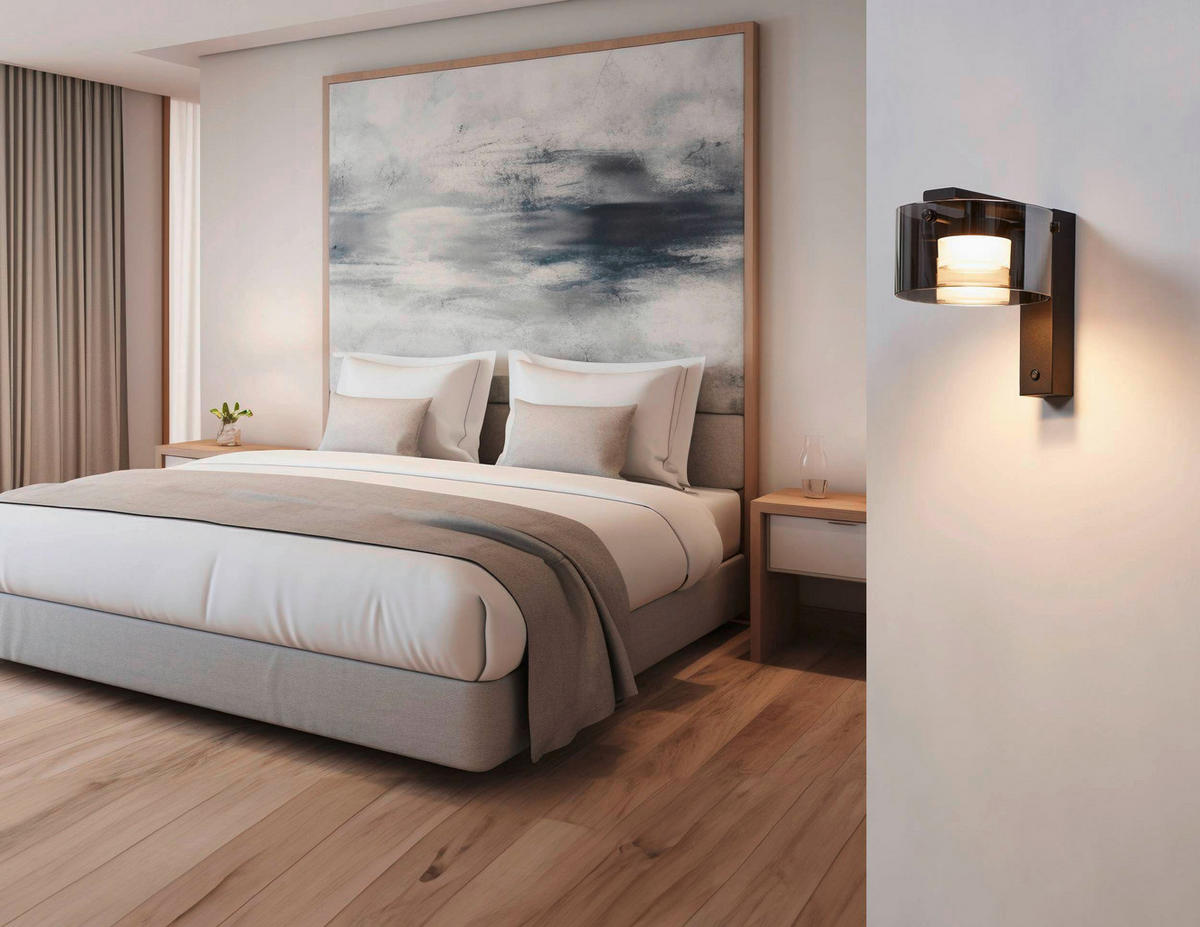 WANDLEUCHTE 18/15/20,5 cm   - Schwarz, Design, Glas/Metall (18/15/20,5cm) - Eglo