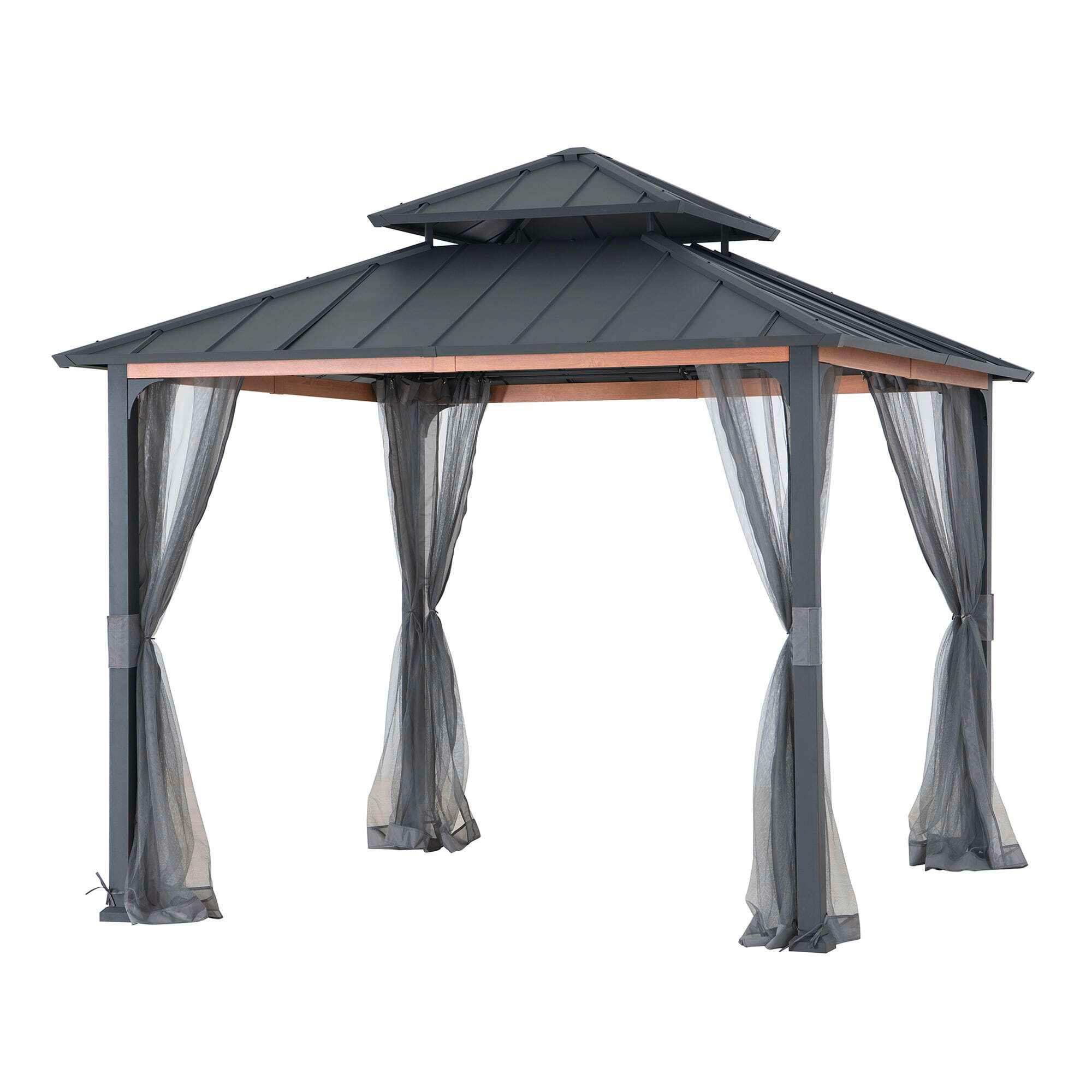 PAVILLON-SEITENTEIL   - Grau, Basics, Textil (265/221cm) - Modante