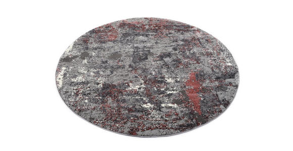 VINTAGE-TEPPICH 120 cm Timeline Quantum Grau, Hellrot - Hellrot/Grau, Design, Textil (120cm) - Novel