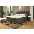 BOXSPRINGBETT 180/200 cm  in Olivgrün  - Eichefarben/Olivgrün, Natur, Holz/Textil (180/200cm) - Linea Natura