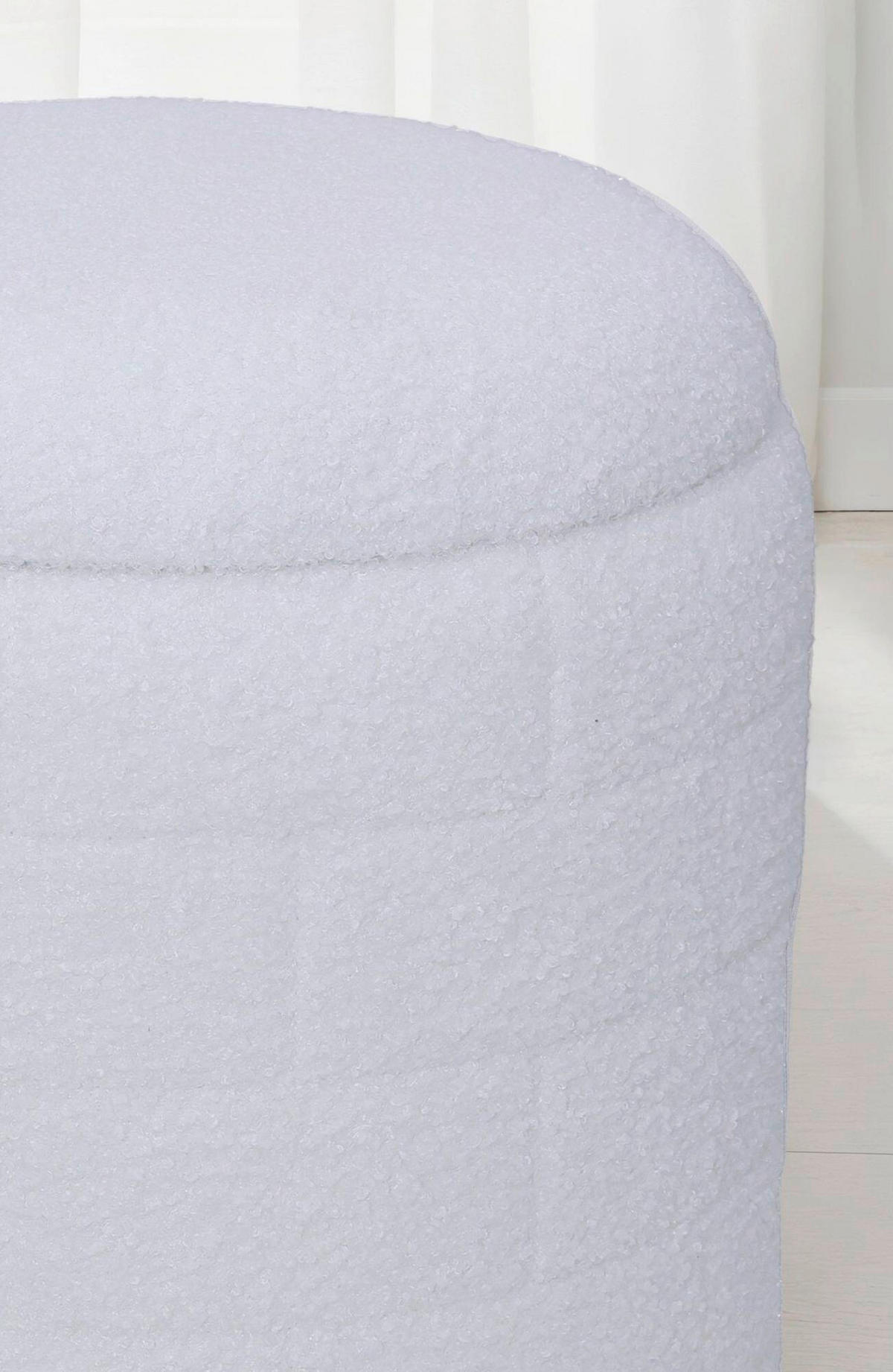 HOCKER in Textil Weiss  - Weiss, Basics, Textil (40/45/40cm) - Livetastic