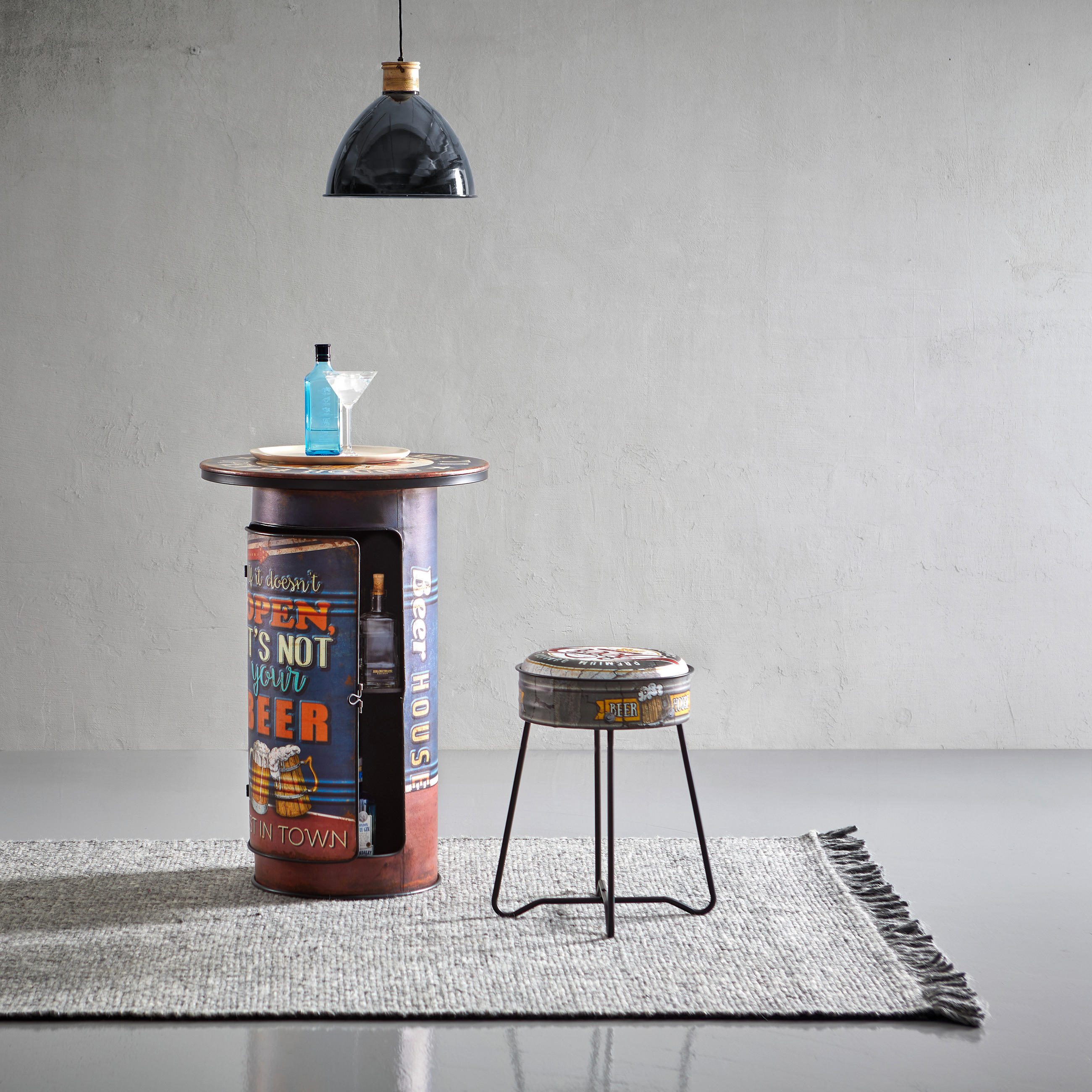 BAR  višebojno  metal, plastika, drvni materijal      - višebojno/crna, Trend, drvni materijal/metal (60/89/60cm) - Xora