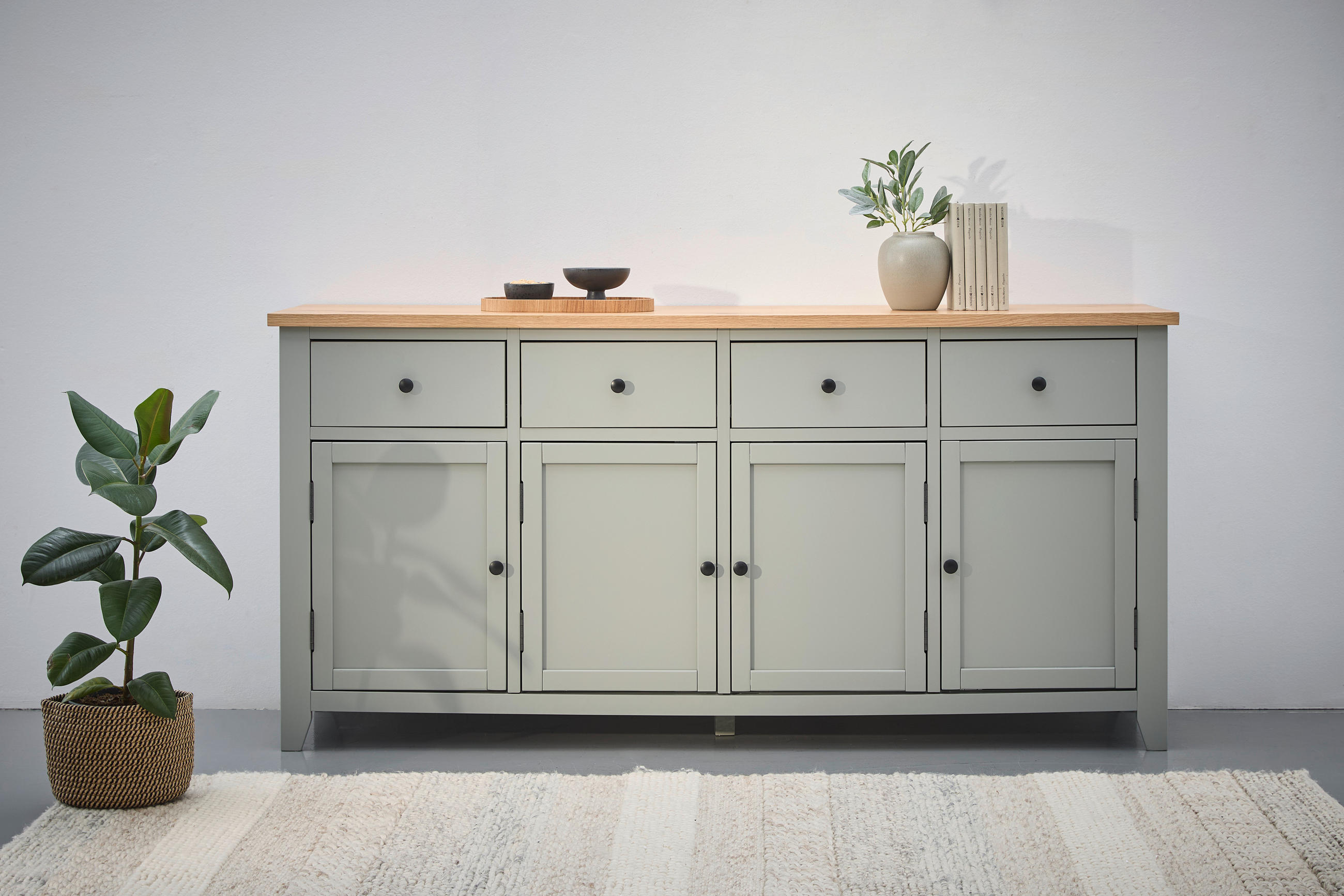 SIDEBOARD 180/87/43 cm  in Grau, Naturfarben  - Silberfarben/Naturfarben, LIFESTYLE, Holz/Holzwerkstoff (180/87/43cm) - MID.YOU