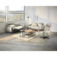 2,5-SITZER in Leder Cappuccino  - Schwarz/Cappuccino, Design, Leder/Metall (200/102/92cm) - Johann Jakob