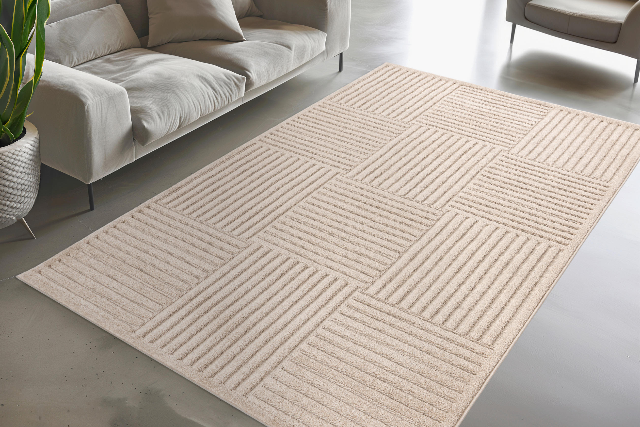 TKANI TEPIH  bež     - bež, Osnovno, tekstil/plastika (80/150cm)
