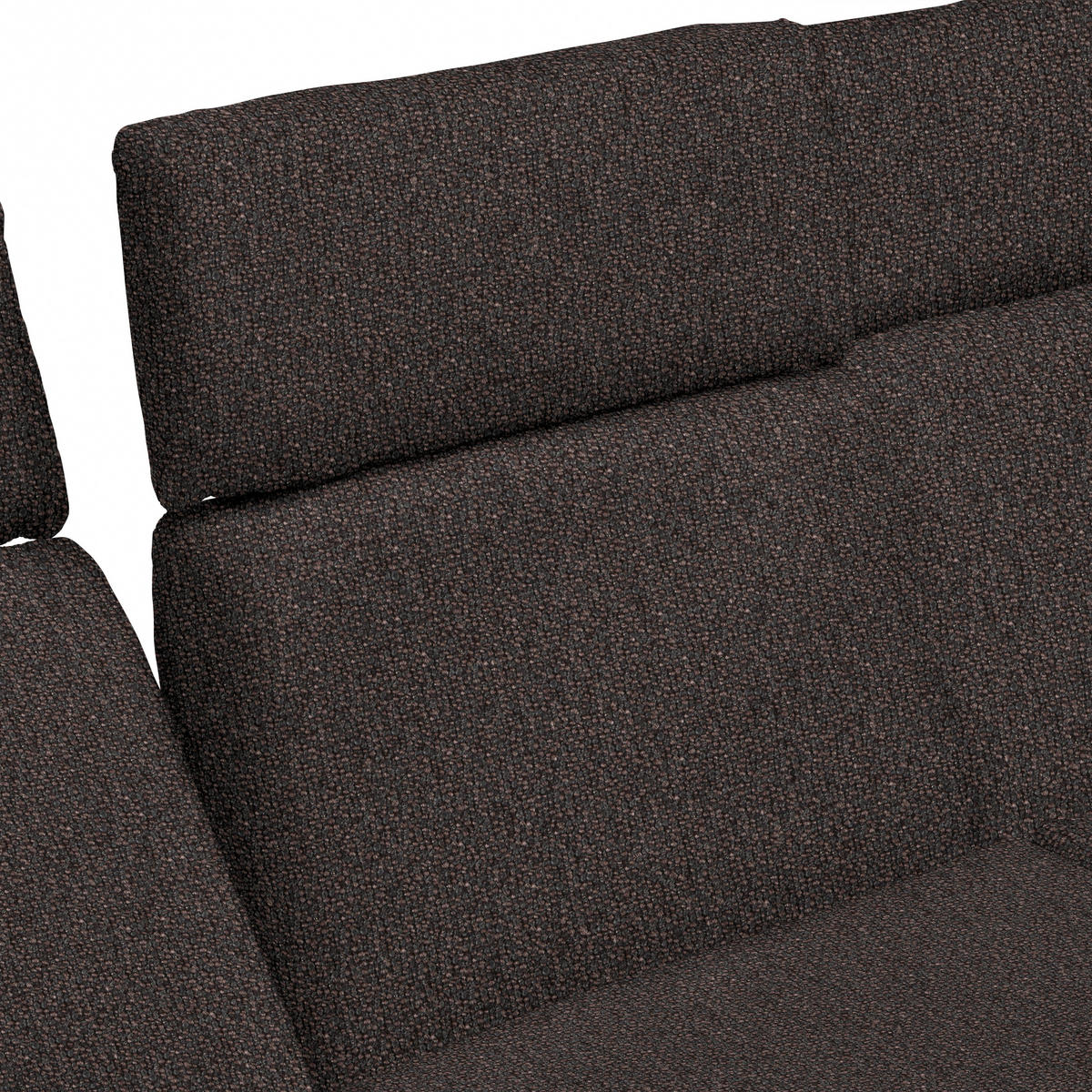 ECKSOFA in Flachgewebe Dunkelbraun  239/270 cm  - Dunkelbraun/Schwarz, Design, Textil/Metall (239/270cm) - Koinor