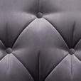 CHESTERFIELD-SOFA in Samt Anthrazit  - Anthrazit/Schwarz, Trend, Textil/Metall (220/75/90cm) - Carryhome