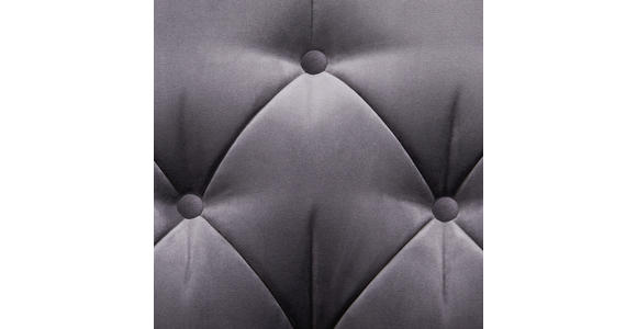 CHESTERFIELD-ECKSOFA in Samt Anthrazit  - Anthrazit/Schwarz, Design, Textil/Metall (155/260cm) - Carryhome
