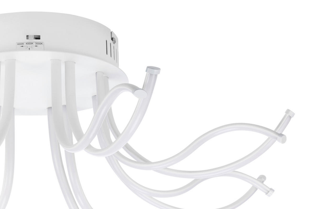 LED-DECKENLEUCHTE Dofida 58/20 cm  - Weiß, Design, Kunststoff/Metall (58/20cm) - Novel