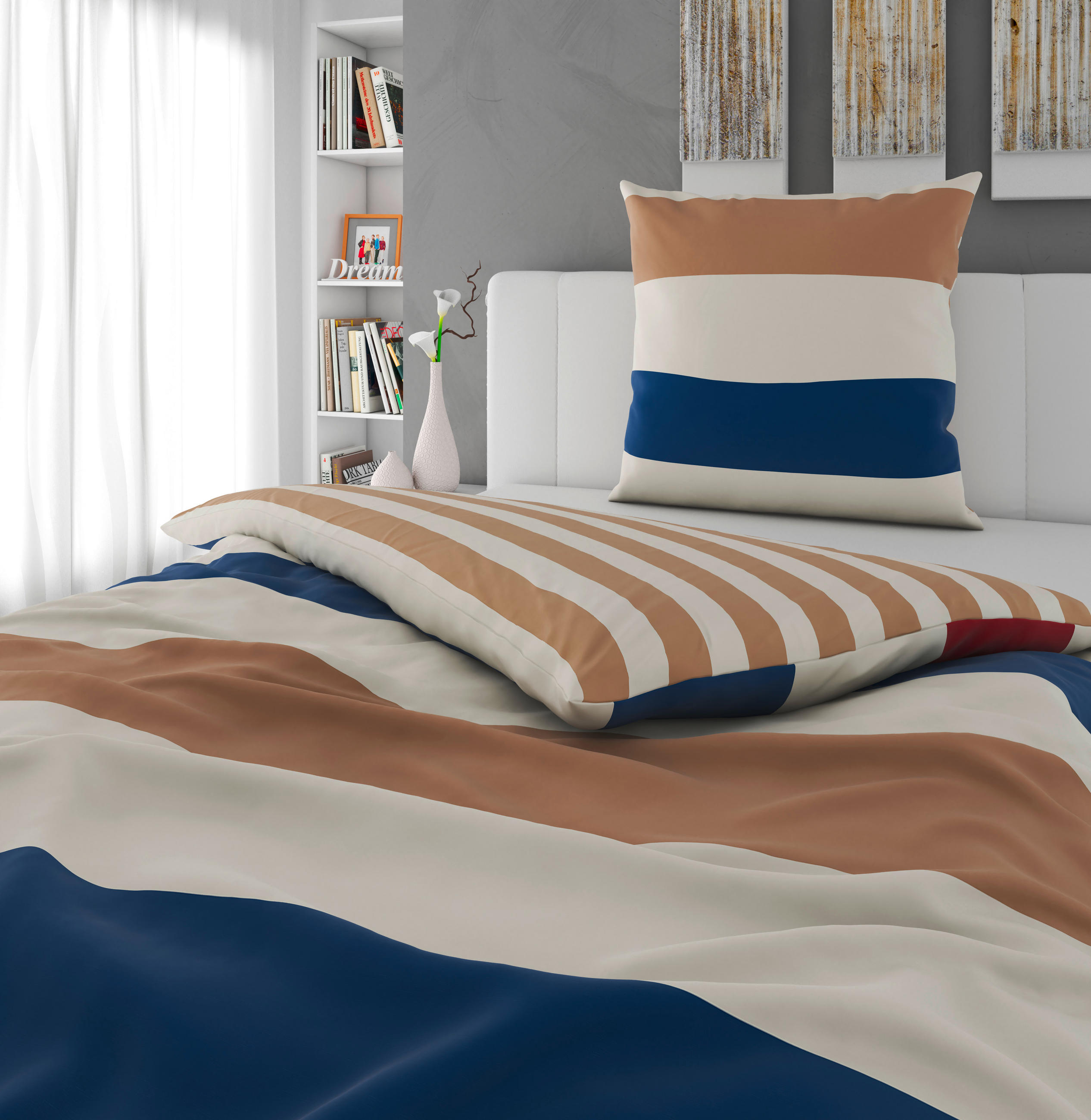 WENDEBETTWÄSCHE Renforcé 135/200 cm  - Beige, Basics, Textil (135/200cm) - Esposa