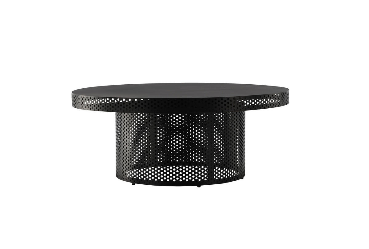 COUCHTISCH 100/100/40 cm rund Schwarz  - Schwarz, Design, Metall (100/100/40cm) - Livetastic