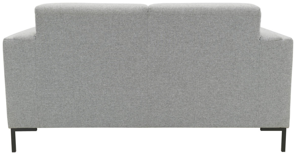 2-SITZER-SOFA Webstoff Silberfarben  - Silberfarben/Schwarz, Design, Textil/Metall (155/82/90cm) - LOOKS by W.Joop
