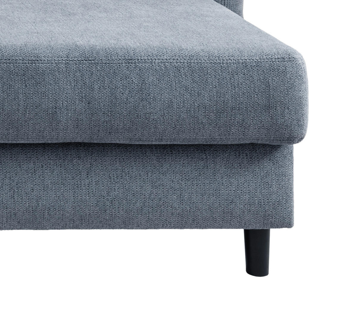 ECKSOFA in Chenille Hellblau  - Blau/Silberfarben, Modern, Holz/Textil (250-280/176cm) - Livetastic