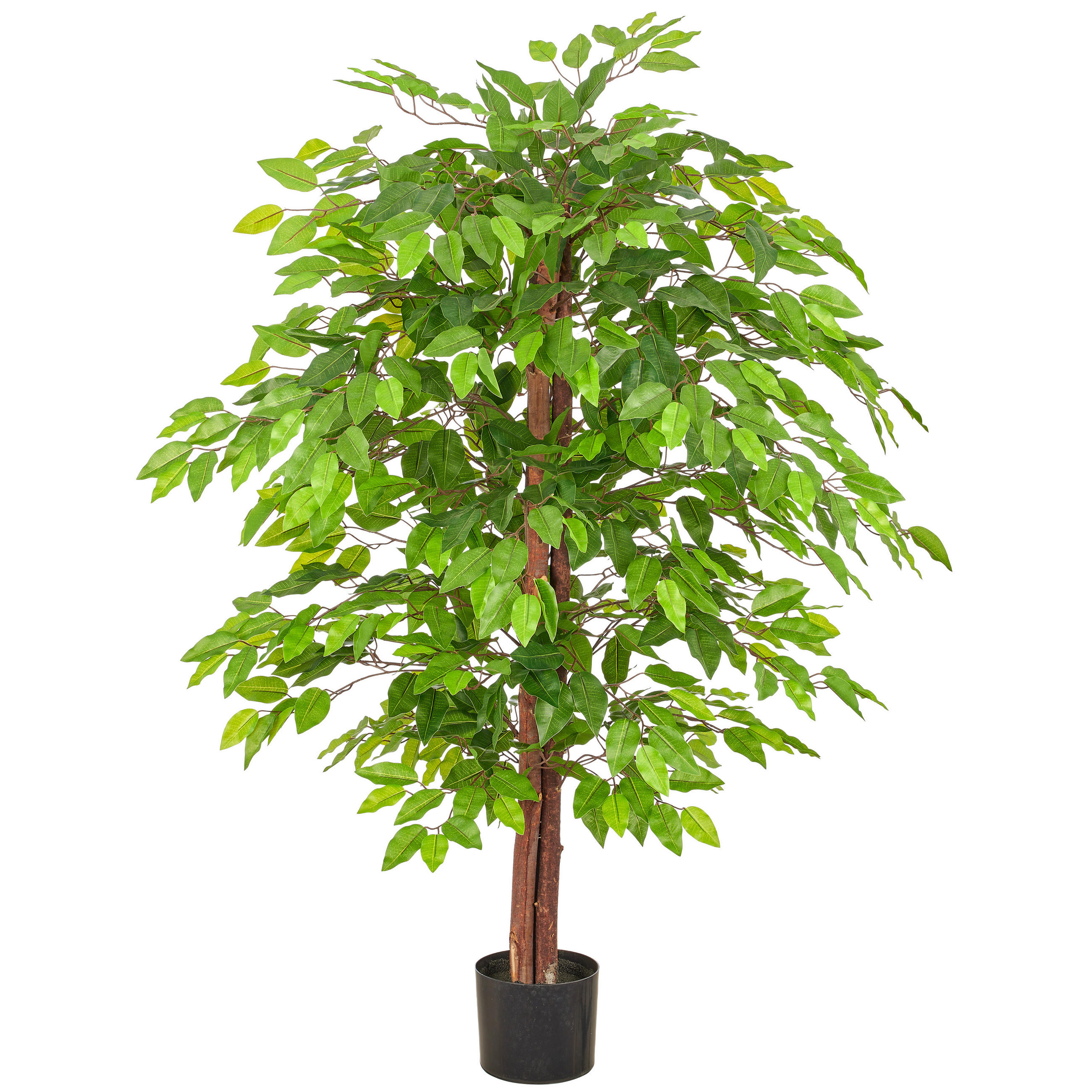 KUNSTPFLANZE Ficus Benjamina 130 cm  - Schwarz/Braun, Basics, Kunststoff (130cm)