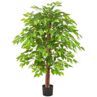 KUNSTPFLANZE Ficus Benjamina 130 cm  - Schwarz/Braun, Basics, Kunststoff (130cm)
