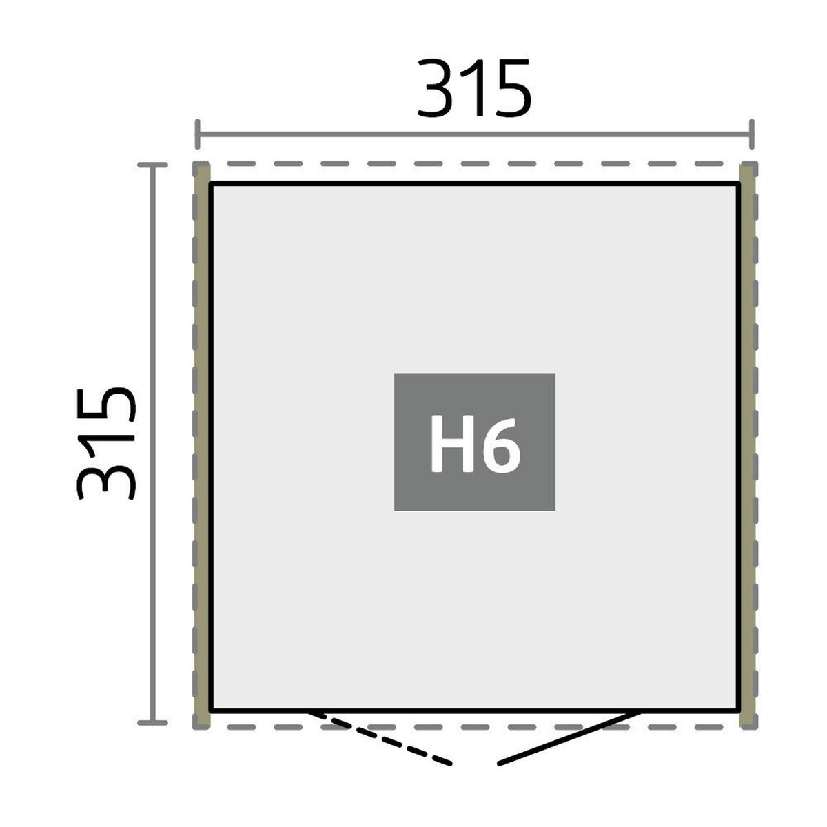 GERÄTEHAUS 314,3/221/314,3 cm  - Dunkelgrau, Basics, Metall (314,3/221/314,3cm) - Biohort