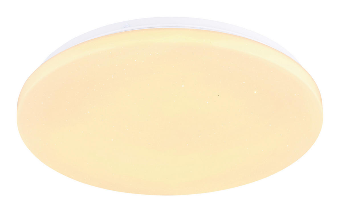 LED PLAFONJERA HUBERT  - bela/opal, Osnovno, metal/plastika (38/5,6cm)