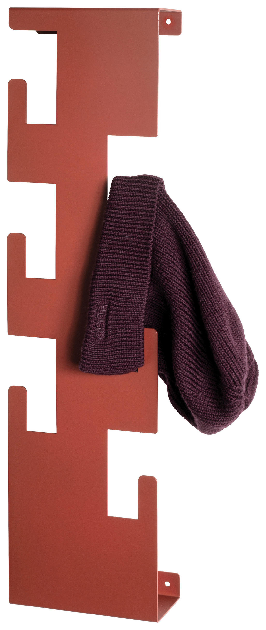 WANDGARDEROBE - Rot, Design, Metall (15/60/8cm)