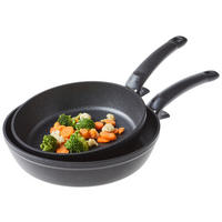 SADA PÁNVÍ, 24+28 cm, 2dílné - černá, Design, kov (24+28cm) - Fissler