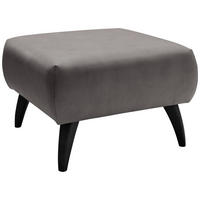HOCKER in Textil Anthrazit  - Anthrazit/Schwarz, Modern, Holz/Textil (66/44/66cm) - Livetastic