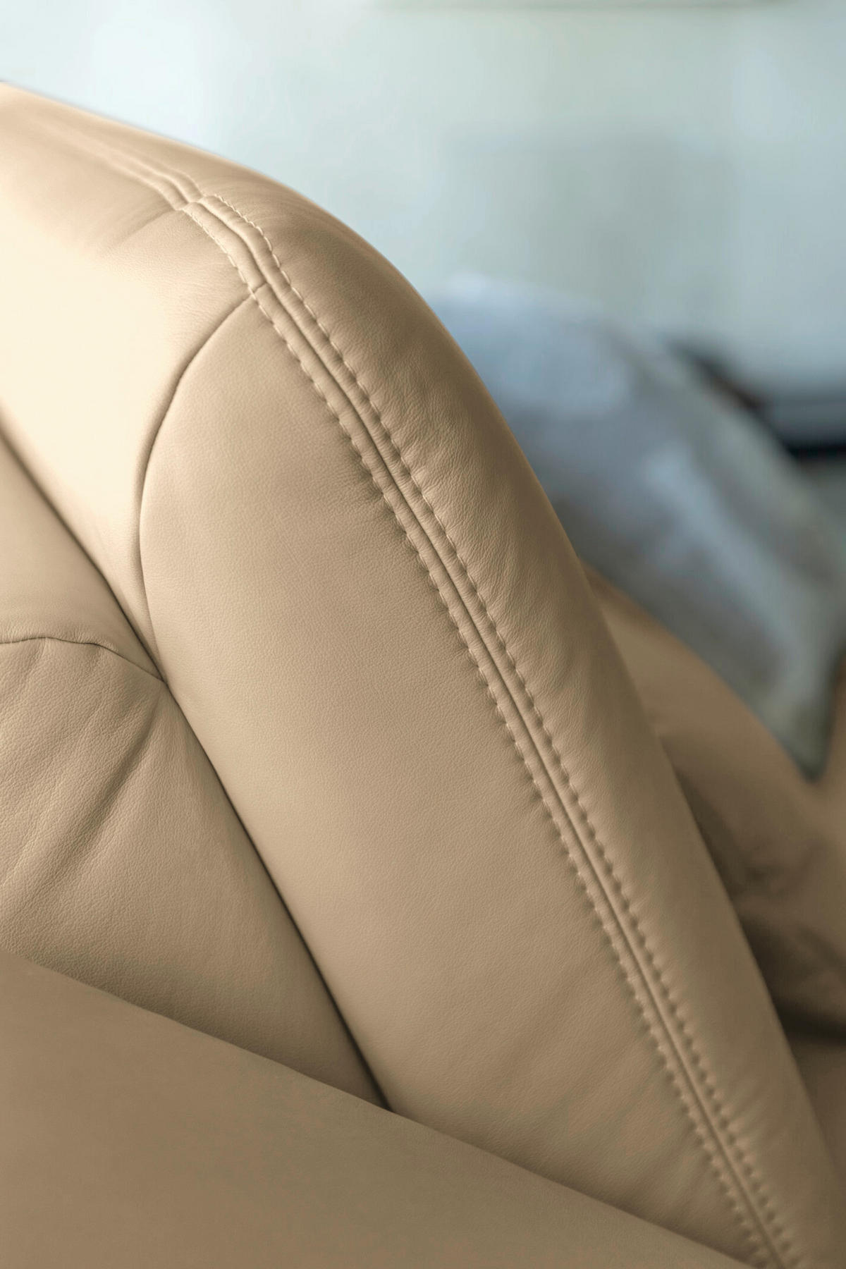 ECKSOFA Echtleder Sandfarben  - Sandfarben/Schwarz, Konventionell, Leder/Metall (301/180cm) - Joop!