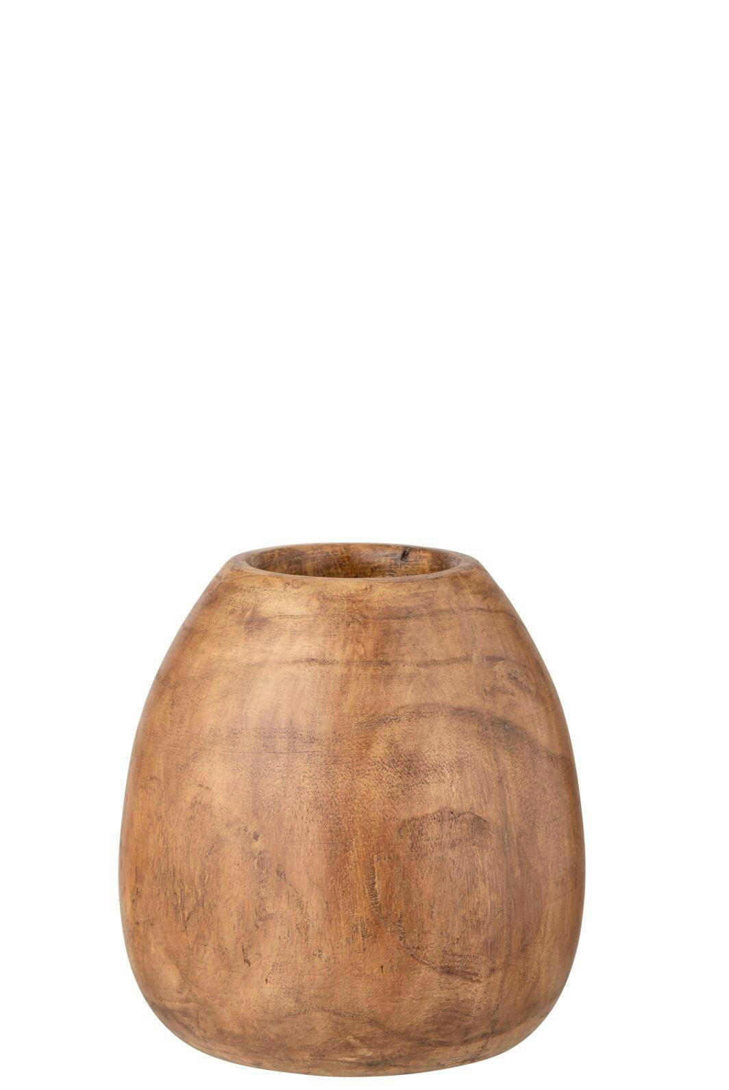DEKOVASE  - Braun, Basics, Holz (24,5/24,5/26cm) - Ambia Home