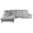 ECKSOFA Grau Webstoff  - Schwarz/Grau, KONVENTIONELL, Textil/Metall (225/288cm) - Carryhome
