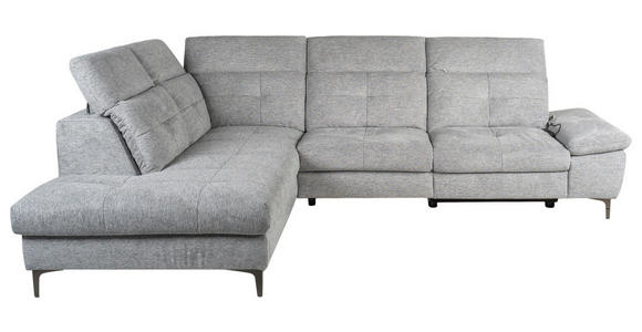 ECKSOFA Grau Webstoff  - Schwarz/Grau, KONVENTIONELL, Textil/Metall (225/288cm) - Carryhome