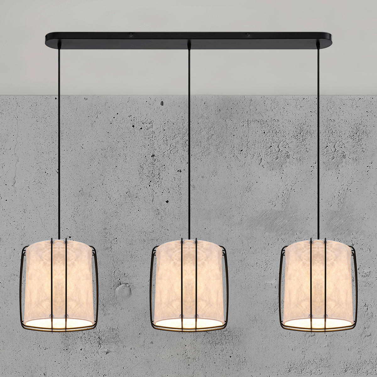 ZÁVĚSNÉ SVÍTIDLO,   - bílá/černá, Design, kov/plast (112/27/22cm) - Nordlux