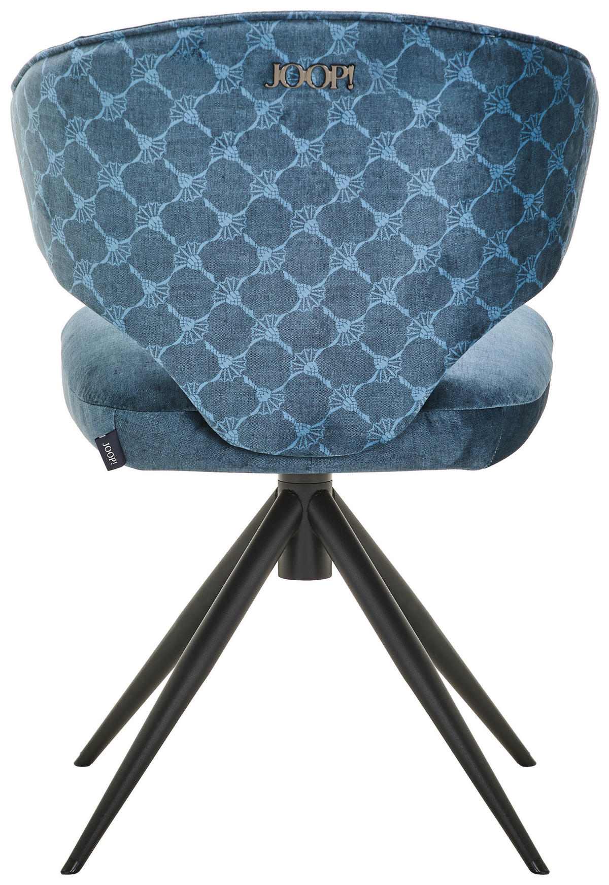 ARMLEHNSTUHL  Lederauswahl, Stoffauswahl, Typenauswahl, Sitzfläche 360° drehbar Velours  Blau  - Blau/Schwarz, Design, Textil/Metall (57/82/57cm) - Joop!