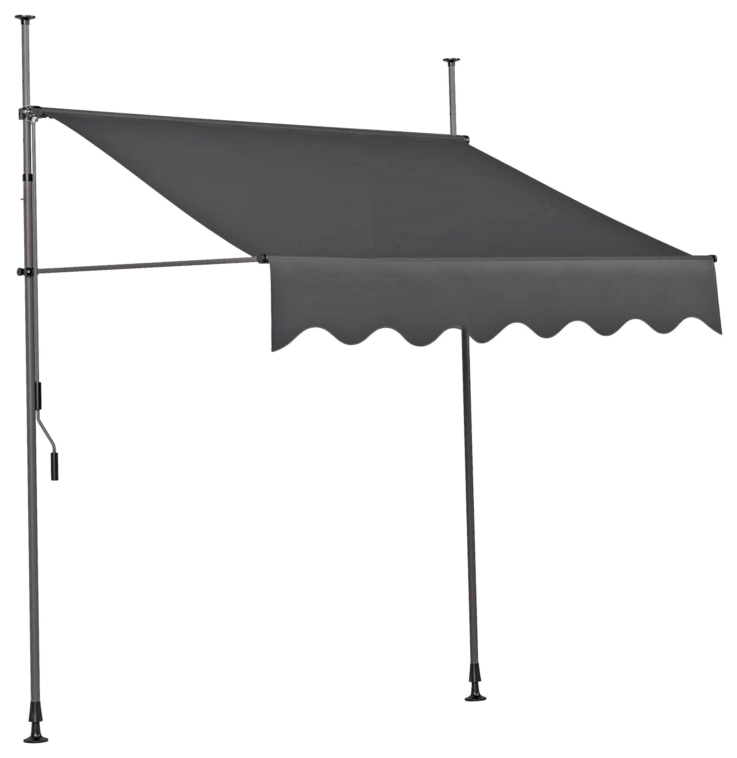 MARKISE - Dunkelgrau, MODERN, Textil/Metall (250/300/150cm)