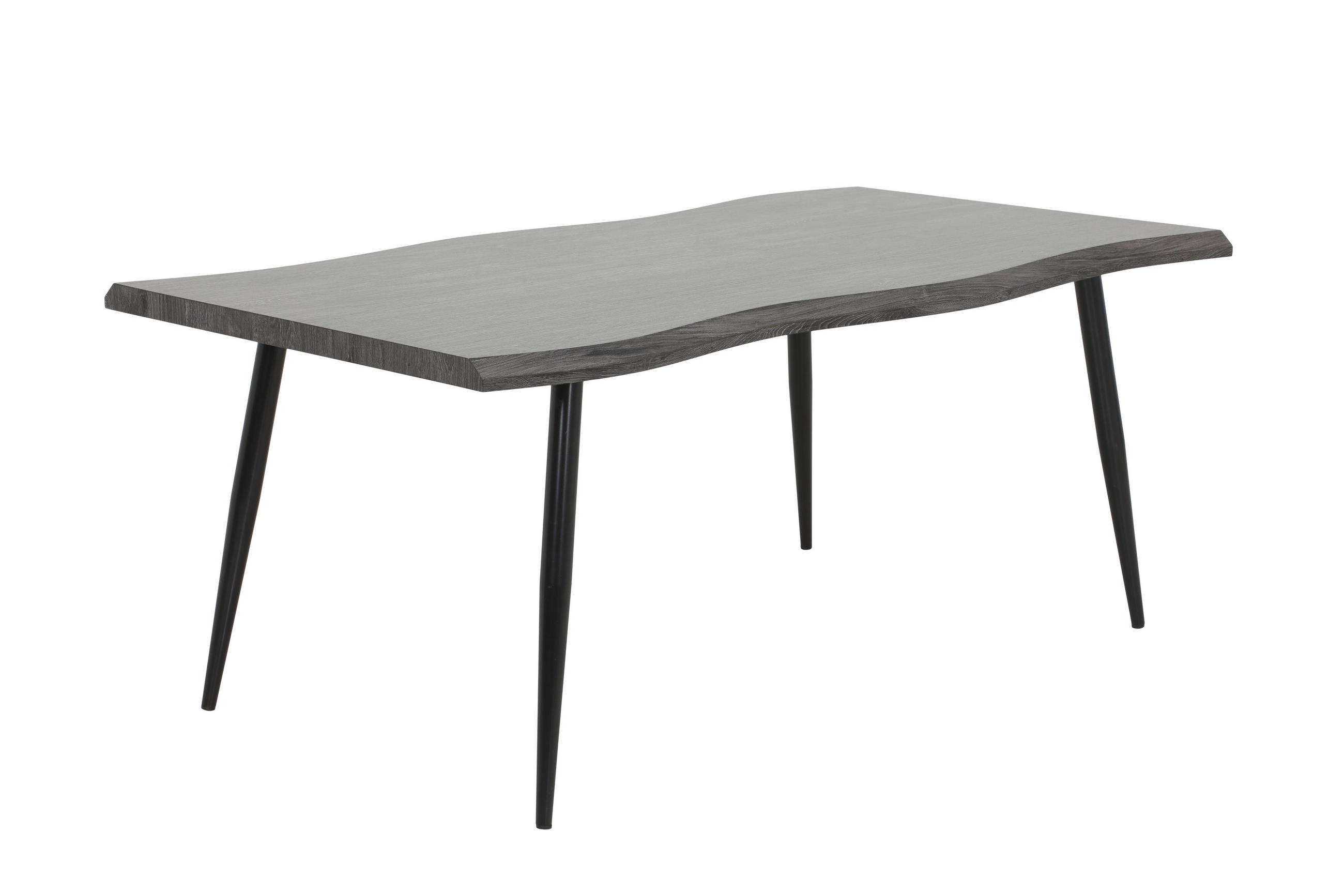 ESSTISCH in Metall, Holzwerkstoff 180/100/76 cm  - Eiche grau/Schwarz, MODERN, Holzwerkstoff/Metall (180/100/76cm) - MID.YOU
