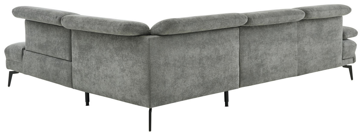 Colțar, textil, gri - negru/gri, Design, metal/textil (311/235cm) - Beldomo Style