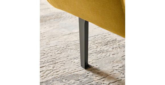 ECKSOFA in Chenille Currygelb  311/167 cm  - Currygelb/Schwarz, Design, Textil/Metall (311/167cm) - Xora