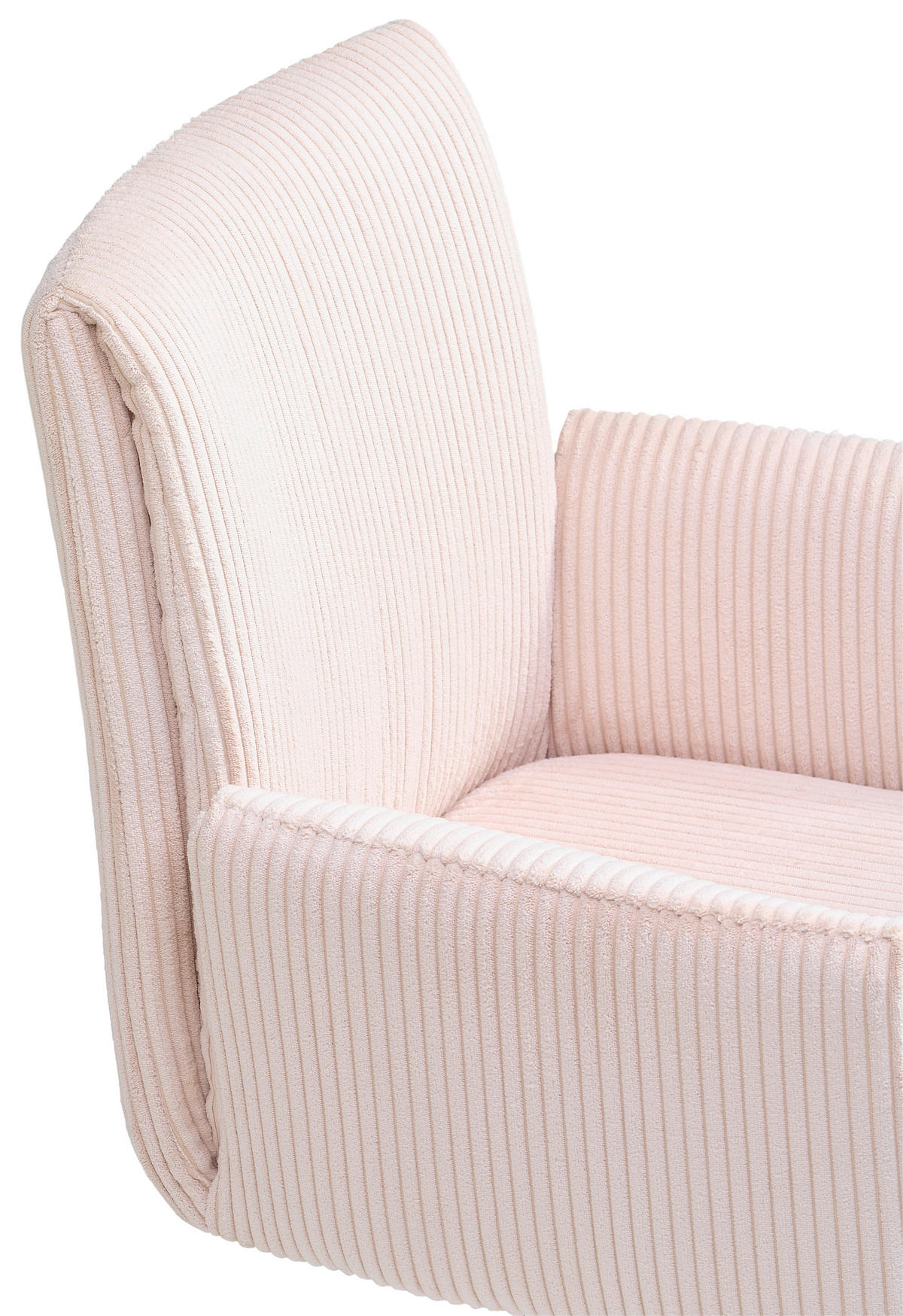 ARMLEHNSTUHL  in Eisen Cord  - Creme/Schwarz, MODERN, Textil/Metall (65/90/62cm) - MID.YOU