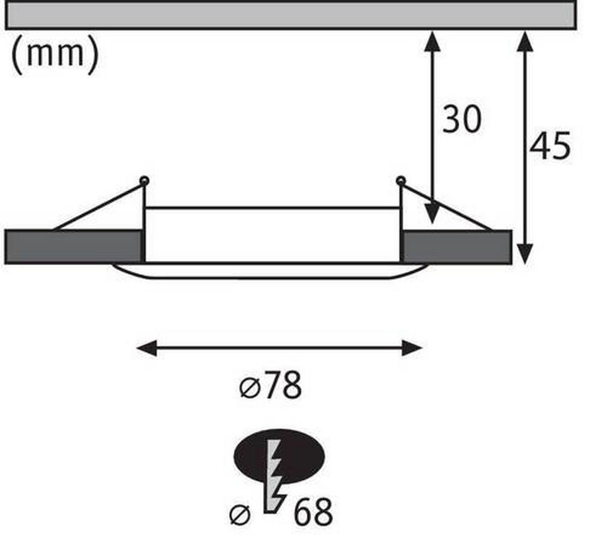 EINBAUSPOT 8,4 cm  - Basics (8,4cm) - Paulmann