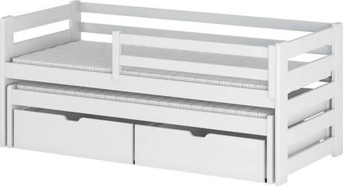 VÝSUVNÁ POSTEĽ, 90/200 cm biela - biela, Modern, drevo/kompozitné drevo (90/200cm) - MID.YOU